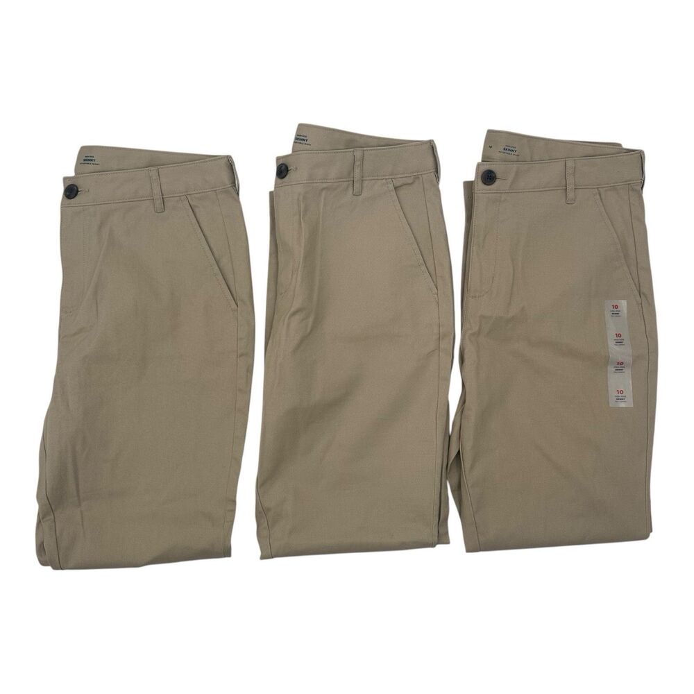 Old Navy High Rise Skinny Khaki Twill Pants Women's Size 10 Uniform Rolled Oats